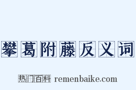 攀葛附藤反义词是什么意思的图片
